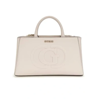 Afbeelding van GUESS Handtas Schoudertas Eco Mietta Small Society Satchel Stone Beige