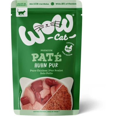 Afbeelding van Voordeelpakket: 24 x 125 g WOW Cat Adult Kip Pur kattenvoer nat