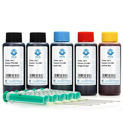 Afbeelding van Octopus 5 x 100 ml Pure Ink inktcartridges compatibel met Canon PGI 580, CLI 581 voor Pixma TR 7520, 7550, 8520, 8550, TS 6120, 6127, 6150, 6151 (niet OEM)
