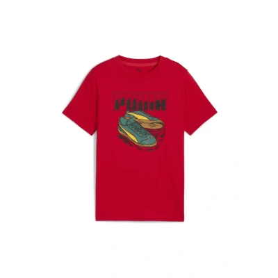 Afbeelding van Puma Graphic TEE Tshirt print voor kinderen, Maat: 176, For all time red