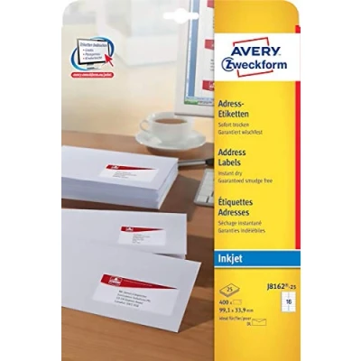 Afbeelding van Avery J8162 25 adreslabels