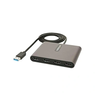 Afbeelding van Adapter USB 3.0 naar HDMI Startech USB32HD4 Zwart Grijs Multicolour 1 m