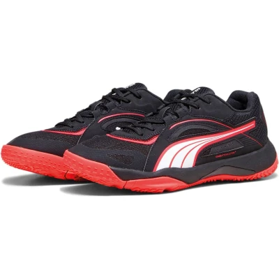 Afbeelding van Puma Solarstrike II Trainingsschoen, Heren, Maat: 46, Black/fire orchid/white Textiel/ synthetisch
