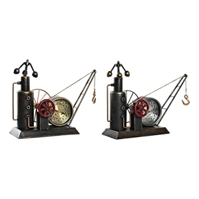 Afbeelding van Bordsklocka DKD Home Decor Ziverachtig Gouden Ijzer Kraan (40,5 x 15 32,5 cm) (2 Stuks)