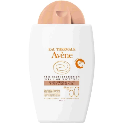 Afbeelding van Avène Gamme Blanche 100% Fluide Minérale Teinté SPF50+ 40ml Crème