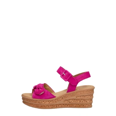 Afbeelding van Gabor 44.653 Sandalen met plateauzool, Dames, Maat: 39, Pink Veloursleer