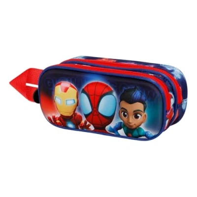Afbeelding van KARACTERMANIA Spiderman Glow 3D dubbel etui, Blauw, één maat, in the dark, dark dubbele kit