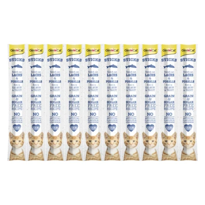 Afbeelding van 30 Stuks GimCat Sticks Zalm en Forel Kattensnacks