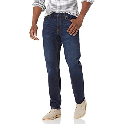 Image de Amazon Essentials Jean pour homme, coupe droite, indigo délavé, 86,4 x cm (l L)