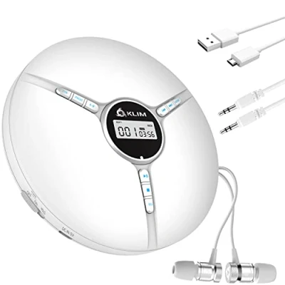 Afbeelding van KLIM Discman draagbare CD speler met ingebouwde batterij, inclusief hoofdtelefoons in KLIM. Compact Mini speler, compatibel R, RW en MP3. Nieuwe publicatie schwarz