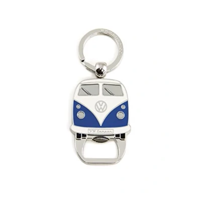 Afbeelding van BRISA VW Porteclés collectie met bierflesopener, sleutelhanger geporteerde ring (VW T1 Bus/Blauw)