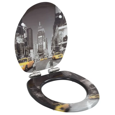 Afbeelding van Toiletbril met soft close deksel New York MDF
