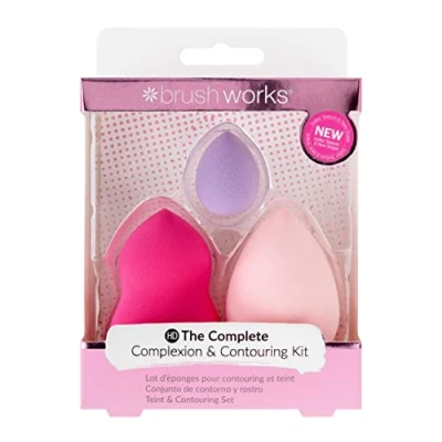 Afbeelding van Brushworks HD Complexion &amp; Contouring Sponge SET Kwastenset, Dames, Maat: One Size, Pink purple