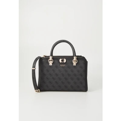 Afbeelding van Guess Orlina LOGO Satchel Handtas, Dames, Maat: One Size, Coal