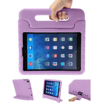 Afbeelding van iMoshion Tablet Hoes Kinderen Geschikt voor iPad 6 (2018) 9.7 inch / 5 (2017) Kidsproof Backcover met handvat Paars /Lila