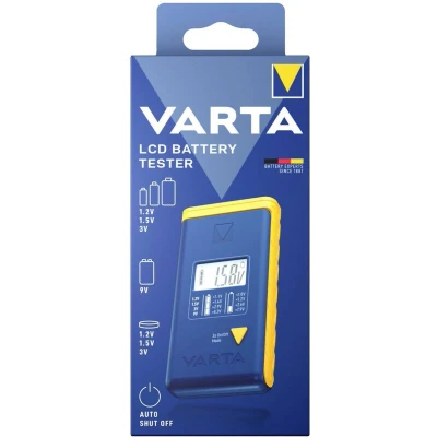 Afbeelding van Varta Batterijtester LCD Battery Test Meetbereik (batterijtester) 1.2 V, 1.5 3 9 V Oplaadbare batterij, Batterij