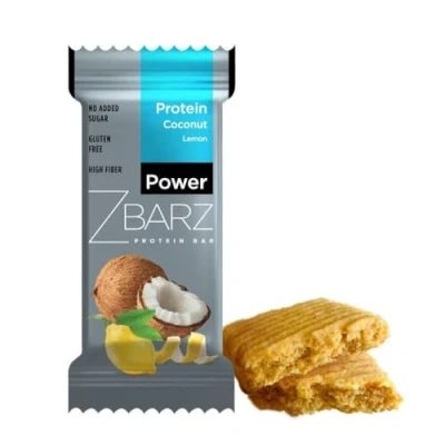 Afbeelding van Zbarz Vegetarische proteïnereep zonder toegevoegde suiker (kokosnoot citroen, 12 x 35 g) Fitness proteïnereep, chocoladevrij en glutenvrij, suikervrij gezonde snacks reep