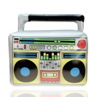 Afbeelding van FASCHINFEVER Opblaasbare walkman Ghetto Blaster in retro design uit de jaren 80/90 carnavalsaccessoire, Meng