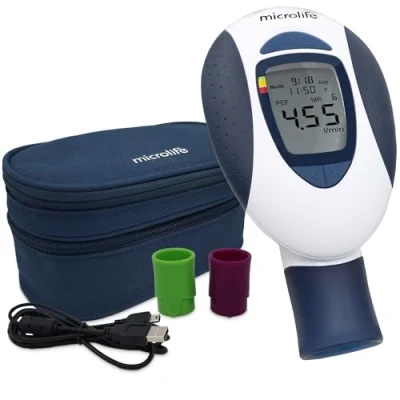Afbeelding van Microlife Pf 100 Piekstroommeter voor meting van de expiratoire stroom Pef en Fev1 astmapatiënten