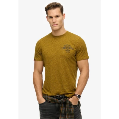 Afbeelding van Superdry Copper Label Relaxed Tshirt print, Heren, Maat: XL, Utah gold grit
