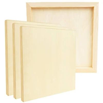 Afbeelding van Belle Vous 4Pak Onbewerkte Houten Canvast Schilder Borden 30 x cm Natuurlijk Balsahouten Paneel Gemixete Media Panelen Voor Kunst, Was Schilderen, Verf Gieten &amp; Hobby
