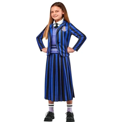 Afbeelding van RUBIES FRANCE Enid schooluniform kostuum Wednesday voor kinderen 128/140 (9 10 jaar)