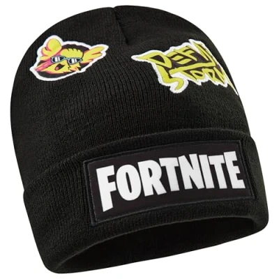 Afbeelding van Fortnite Muts voor kinderen en jongeren, winteraccessoires, cadeau gamers, zwart, eenheidsmaat, zwart.