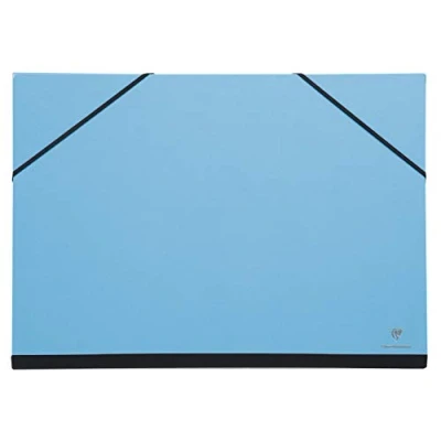 Afbeelding van Clairefontaine 144707C een tekenkarton met elastische sluiting, 37 x 52 cm, turquoise