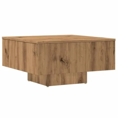 Afbeelding van vidaXL Salontafel 60x60x31,5 cm bewerkt hout artisanaal eikenkleur