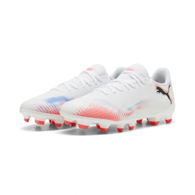 Afbeelding van PUMA Chaussures de football Future 8 Play Fg/Ag WN pour femme, blanche, noire, rouge éclatante, 40.5 EU