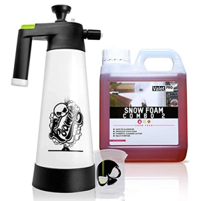 Afbeelding van Nuke Guys Schuimset: 2 liter schuimsproeier, Valet PRO Snow Foam Combo2 1 liter, maatbeker met 150 ml schaal schedel