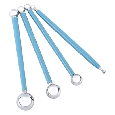 Afbeelding van Metalen bal modellering tools klei pen keramiek pottenbakkerij boetseergereedschap gereedschap snijgereedschap set