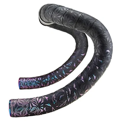 Afbeelding van Supacaz Super Sticky Kush Star Fade Stuurlint Zwart / Oil Slick inclusief Aluminium Stuurplug