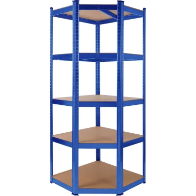 Afbeelding van AREBOS Stellingkast Hoek Opbergrek 5 Planken 875 kg Draagkracht 70x70x180 cm Metaal/MDF