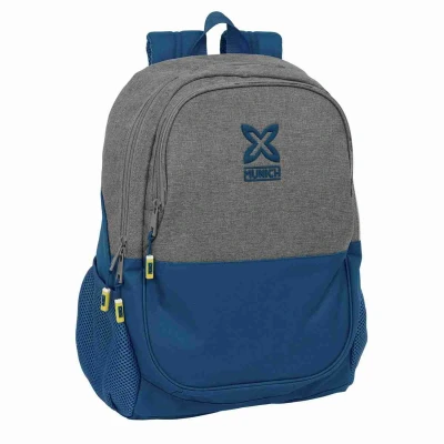 Afbeelding van Schoolrugzak Munich Street Blauw Grijs 32 x 44 16 cm