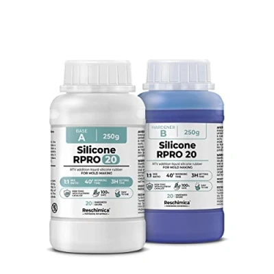 Afbeelding van Siliconenrubber met gemiddelde hardheid voor vormen 1:1 R PRO 20, ideaal het gieten van hars, gips en andere materialen (500 g)