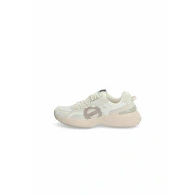Afbeelding van No Name Sneakers laag, Heren, Maat: 44, blanc casse taupe Textiel