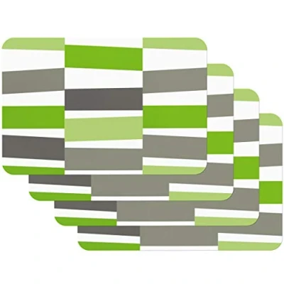 Afbeelding van Venilia Blackjack groen 59059 placemat, 45 x 30 cm, 4 delig, antislip, hittebestendig, van polypropyleen,