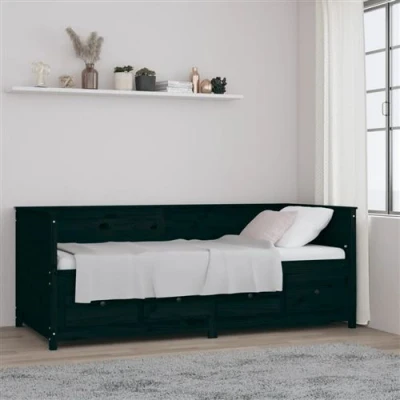 Afbeelding van vidaXL Slaapbank 80x200 cm massief grenenhout zwart