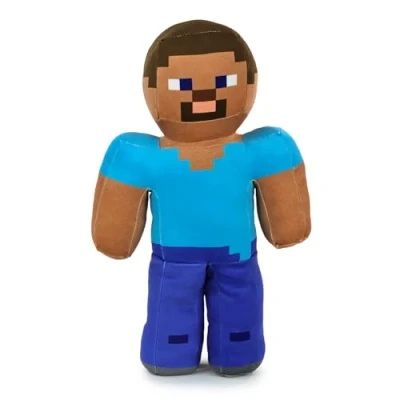 Afbeelding van Pluche figuren uit het videospel Minecraft Enderman, Camel, Ocelot, Varken, Steve, Alex, Creeper, Wolf maten naar model superzachte kwaliteit (Steve)