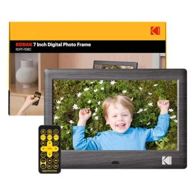 Afbeelding van KODAK Digitale fotolijst van 7 inch met IPS display, foto/muziek/video/kalender/alarm, ondersteunt USB of SD kaart, automatische rotatie, afstandsbediening