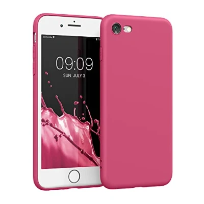 Afbeelding van kwmobile telefoonhoesje geschikt voor Apple iPhone SE (2022) / (2020) 8 7 Hoesje smartphone Precisie camera uitsnede In mat poederroze