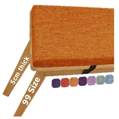 Afbeelding van Stoelkussen, vloermatras voor volwassenen, beige, ingang, gestoffeerd, kussen tuinbank, 180, 130, 120 cm, 1,40 schommelkussen, bank, 40 x 100 buiten, caravan, binnen, tuin (C, cm