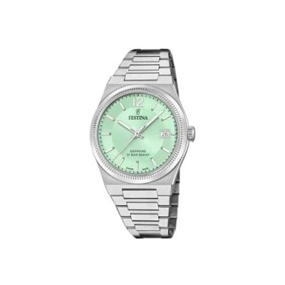 Afbeelding van Festina Swiss MADE Horloge, Dames, Maat: One Size, Light green
