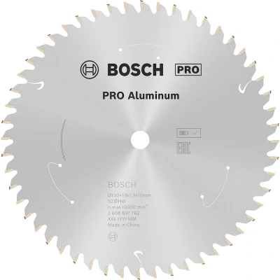 Image de BOSCH 2608837762 lame de scie circulaire Standard pour aluminium scies sans fil 150 x 10 1.8/1.3 mm, 52T