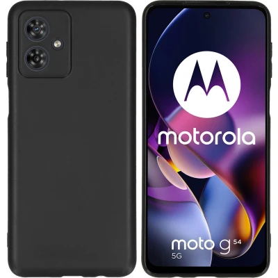Afbeelding van iMoshion Hoesje Geschikt voor Motorola Moto G54 Siliconen Color Backcover Zwart