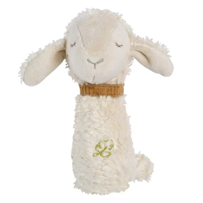 Afbeelding van Fehn Stabrassel Natuurlijk schaap motorisch speelgoed met rammelaar en biologisch katoen (kbA) bevordert spelenderwijs het leren van de vroege kindertijd trouwe metgezel voor baby&#039;s kinderen