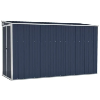 Afbeelding van vidaXL Tuinhuis, wandmontage, antraciet, 118 x 288 178 cm, staal