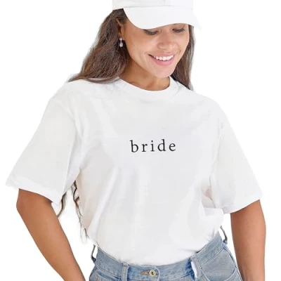 Afbeelding van Ginger Ray Wit t shirt bride maat L