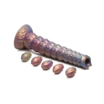 Afbeelding van XR Brands Deep Invader Tentacle Ovipositor Siliconen Dildo Met Eitjes Lengte: 23 cm Diameter: 4,6